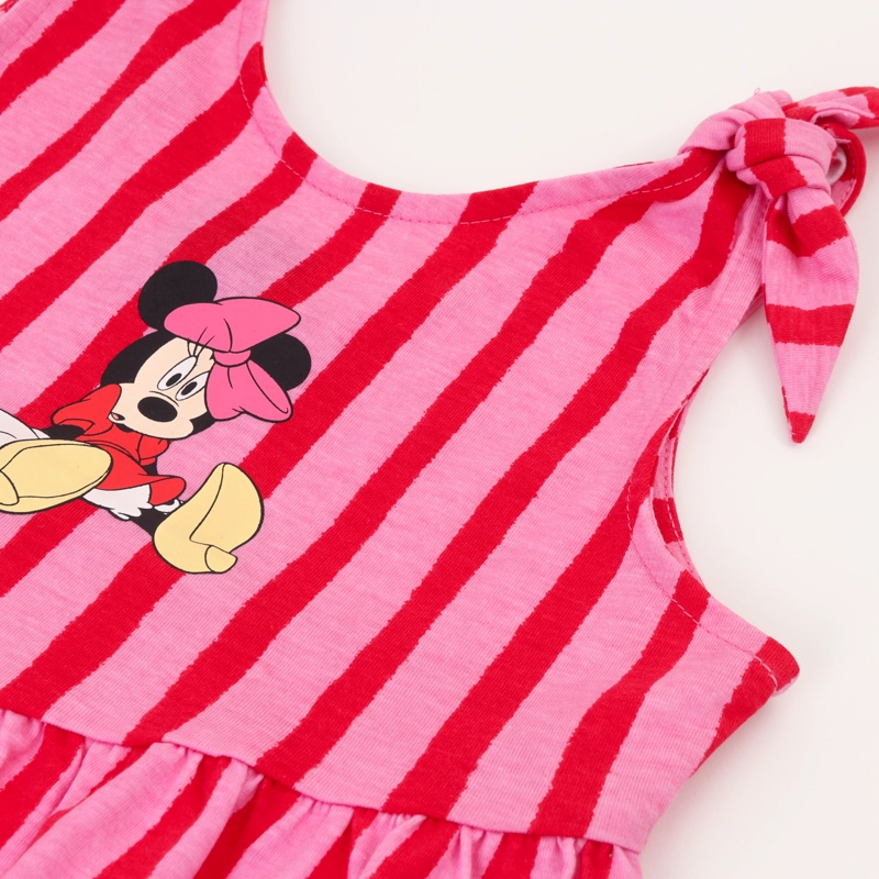 VESTIDO NIÑA ROSADO RAYAS MINNIE DISNEY - 3