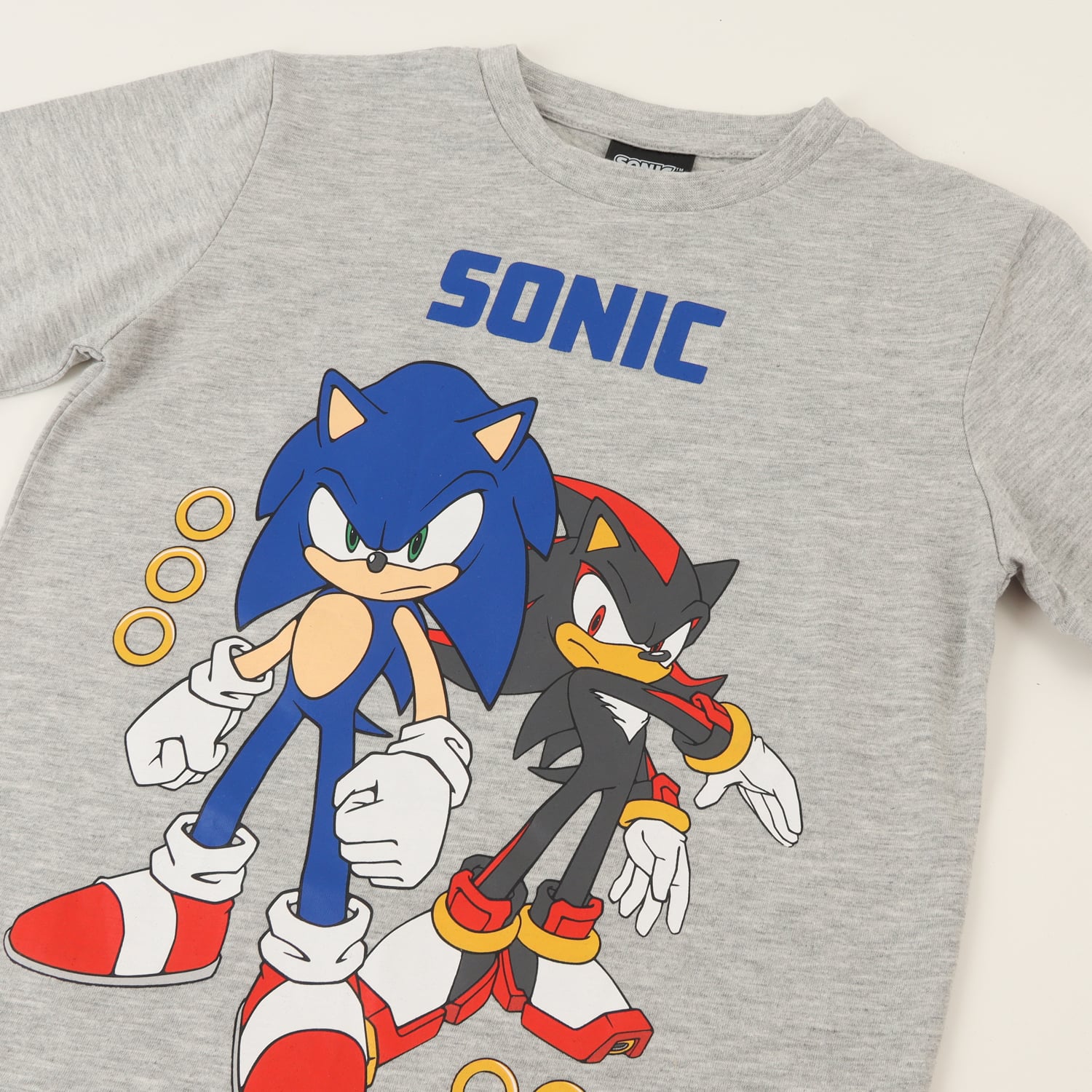 PIJAMA MANGA CORTA NIÑO GRIS CLARO PERSONAJES SONIC - 4