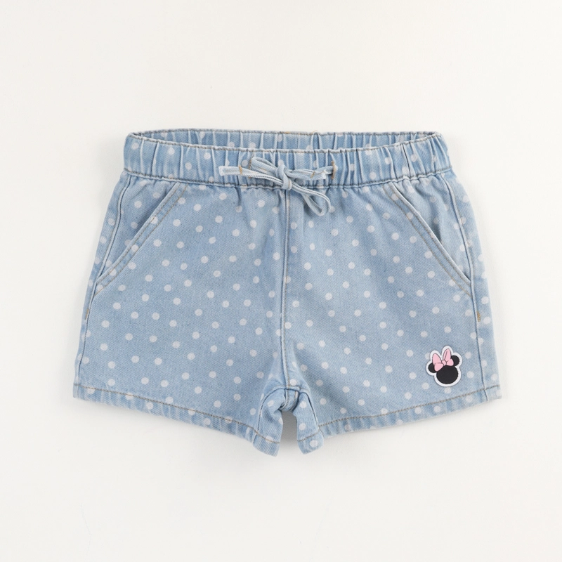 SHORT NIÑA AZUL DENIM PUNTOS MINNIE DISNEY - 1