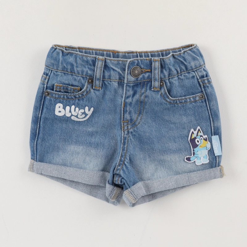 SHORT NIÑA AZUL JEANS BLUEY - 1