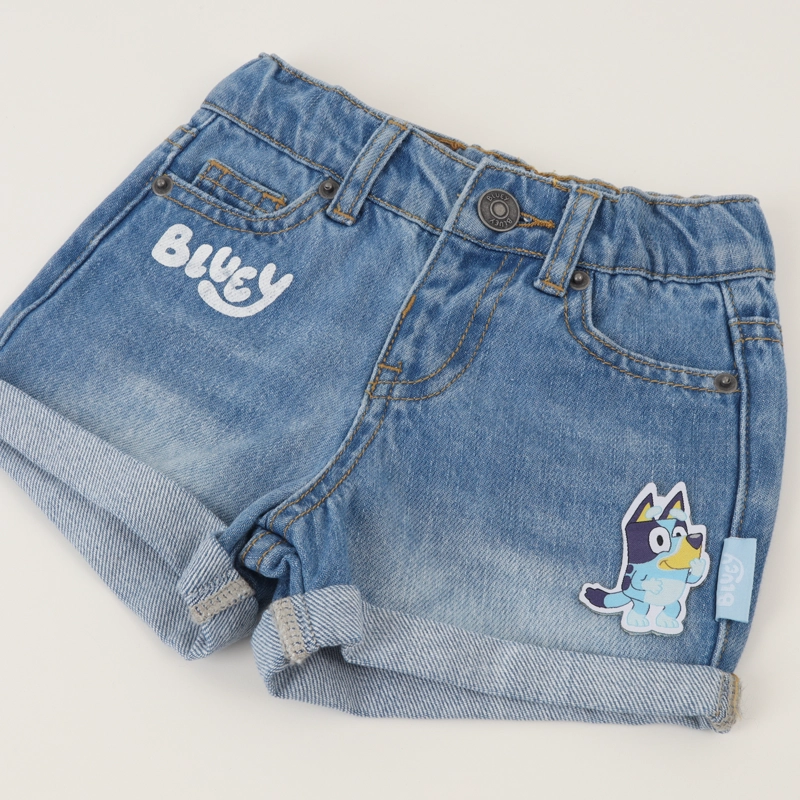 SHORT NIÑA AZUL JEANS BLUEY - 3