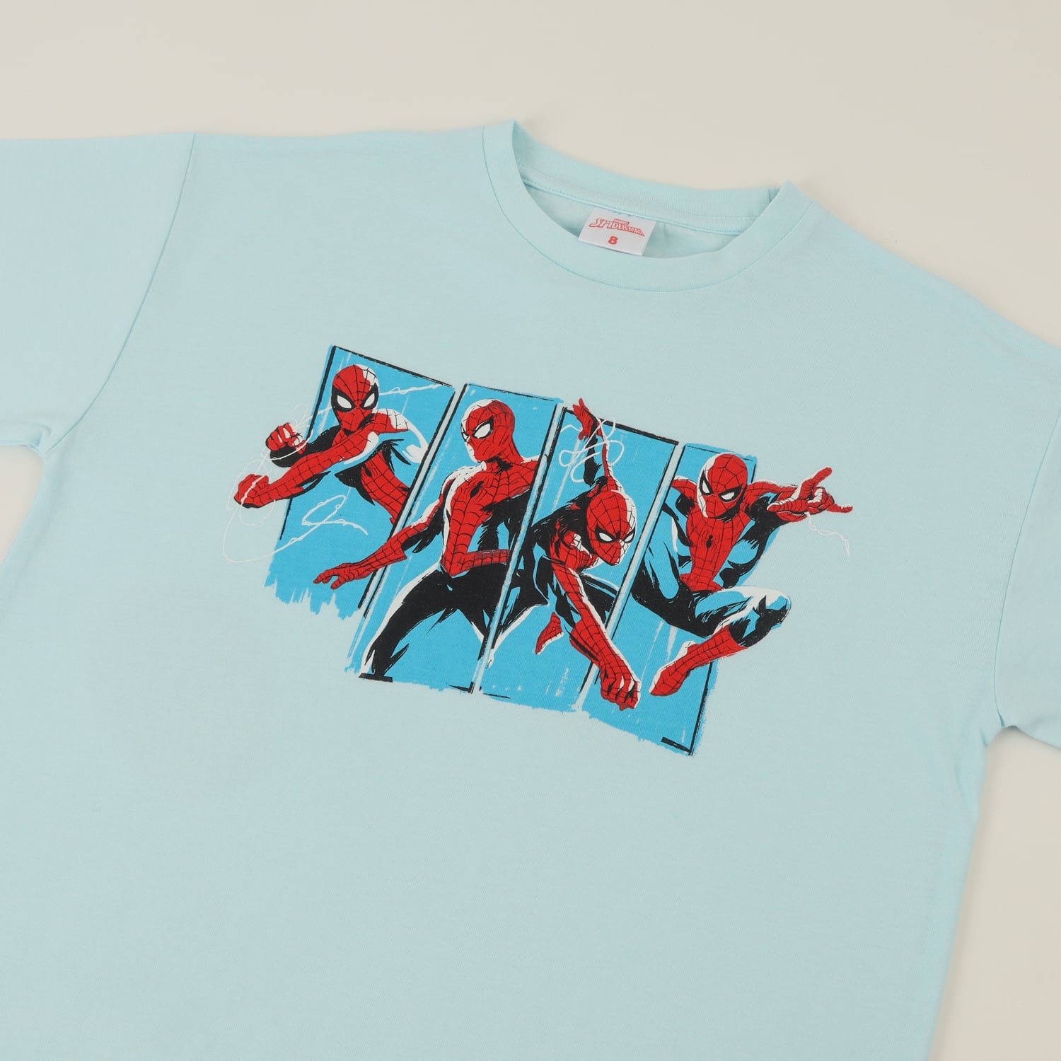 POLERA MANGA CORTA NIÑO CELESTE SALTANDO SPIDERMAN MARVEL - 2