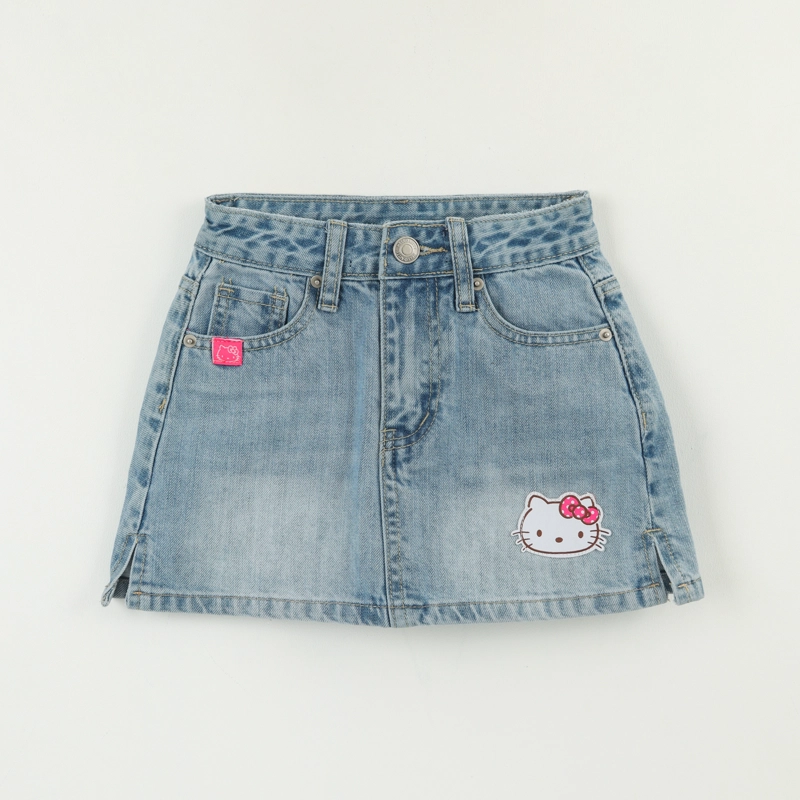 FALDA NIÑA AZUL DENIM HELLO KITTY - 1