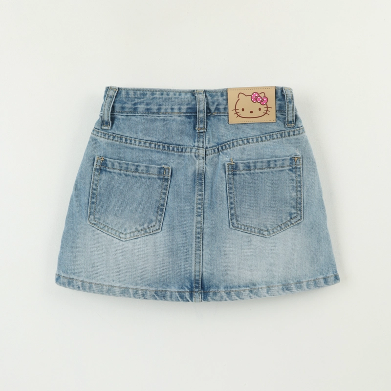 FALDA NIÑA AZUL DENIM HELLO KITTY - 2