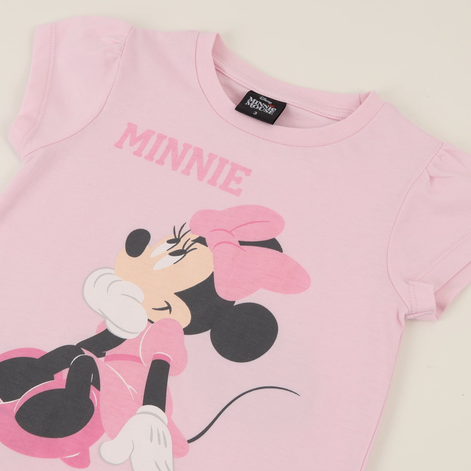 PIJAMA MANGA CORTA NIÑA ROSADO MINNIE SENTADA DISNEY - 3