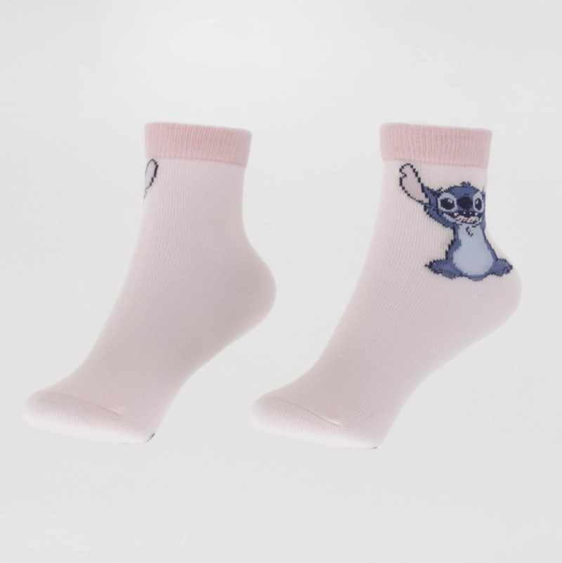 TRIPACK CALCETIN NIÑA ROSADO PRINT LILO & STITCH DISNEY - 4