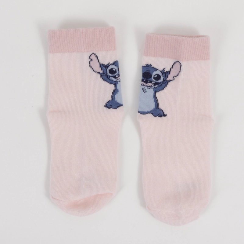 TRIPACK CALCETIN NIÑA ROSADO PRINT LILO & STITCH DISNEY - 5