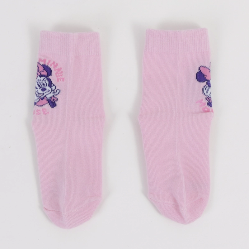 TRIPACK CALCETIN NIÑA ROSADO FULL PRINT MINNIE DISNEY - 5