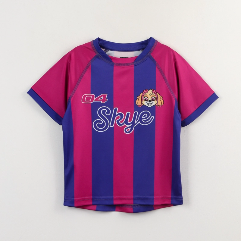 POLERA MANGA CORTA NIÑA FUCSIA FUTBOL PAW PATROL - 1