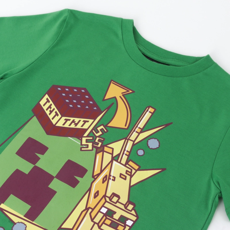 CONJUNTO NIÑO VERDE SHORT CORDON CREEPER MINECRAFT - 3
