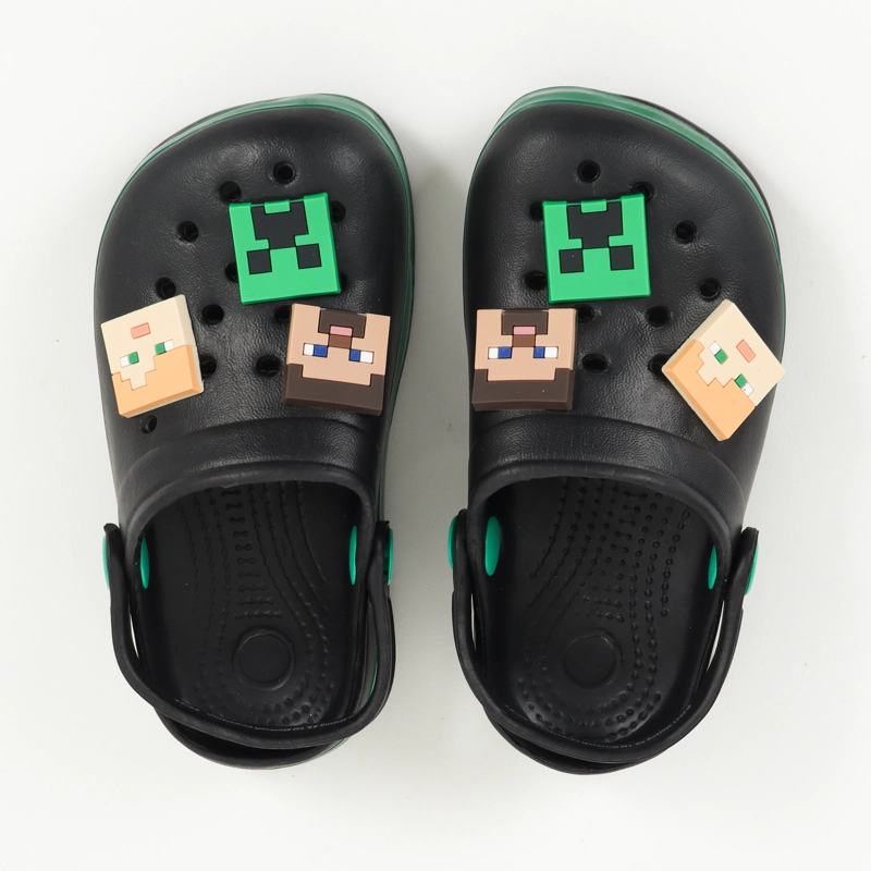 SUECO DE EVA NEGRO NIÑO PINS PERSONAJES MINECRAFT - 3