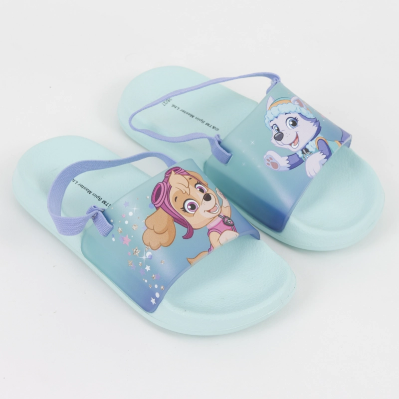 SANDALIA SLIDE NIÑA CELESTE SKYE Y EVEREST PAW PATROL - 2