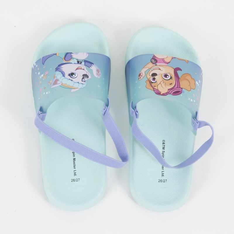 SANDALIA SLIDE NIÑA CELESTE SKYE Y EVEREST PAW PATROL - 3