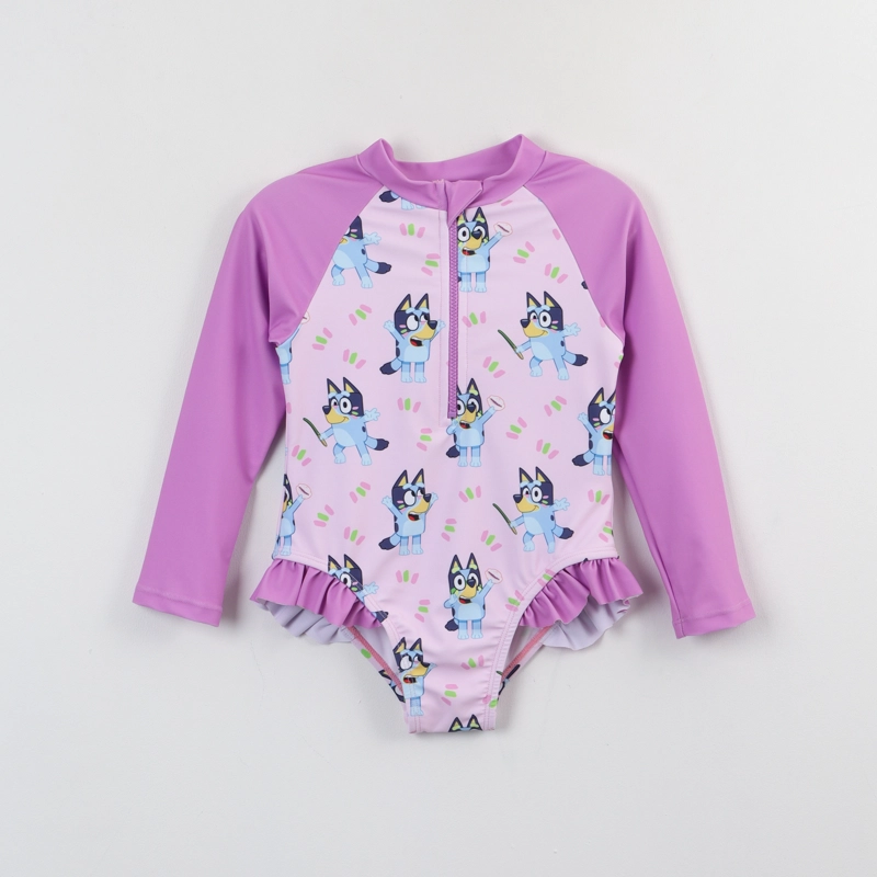 TRAJE DE BAÑO ENTERO NIÑA MORADO FULL PRINT BLUEY - 1