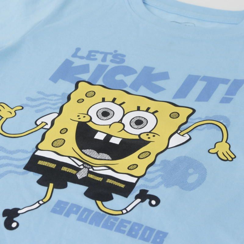 PIJAMA MANGA CORTA NIÑO CELESTE LET’S KICK IT BOB ESPONJA - 3