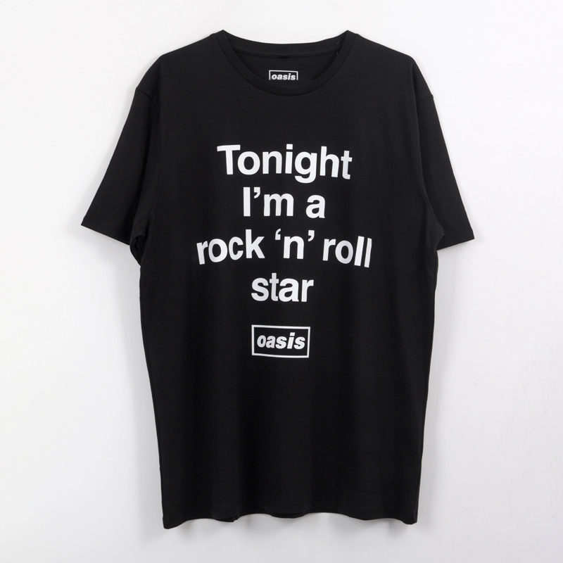 POLERA MANGA CORTA NEGRO HOMBRE ROCK N ROLL STAR OASIS - 2