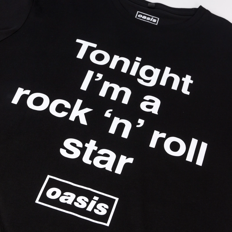 POLERA MANGA CORTA NEGRO HOMBRE ROCK N ROLL STAR OASIS - 4