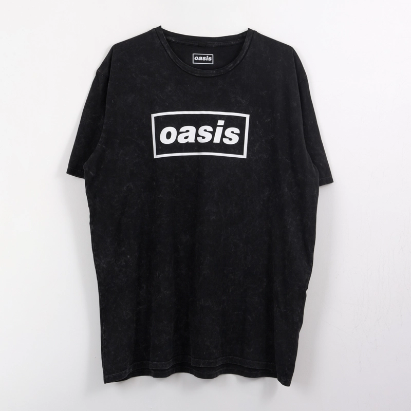 POLERA MANGA CORTA HOMBRE GRIS LOGO OASIS - 1