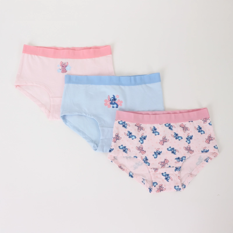 TRIPACK CALZON NIÑA ROSADO FLORES LILO & STITCH DISNEY - 1