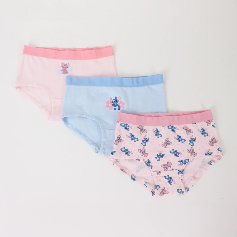 TRIPACK CALZON NIÑA ROSADO FLORES LILO & STITCH DISNEY - 1