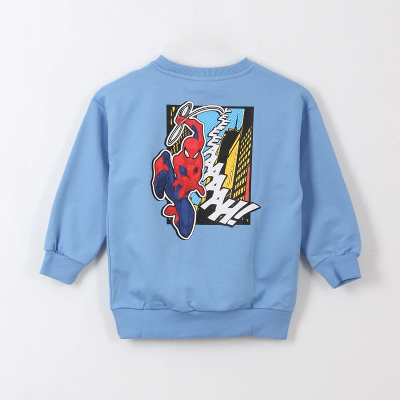 POLERON CERRADO NIÑO AZUL BACK PRINT SPIDERMAN MARVEL - 2