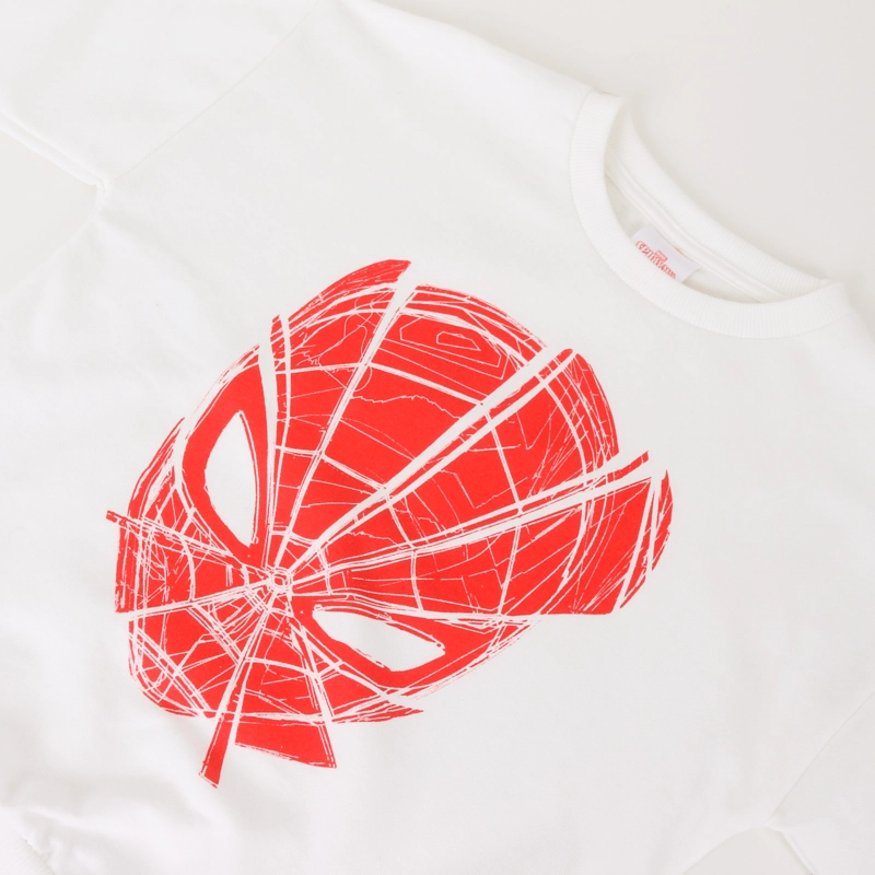 POLERON CERRADO BLANCO NIÑO CARA SPIDERMAN MARVEL - 3