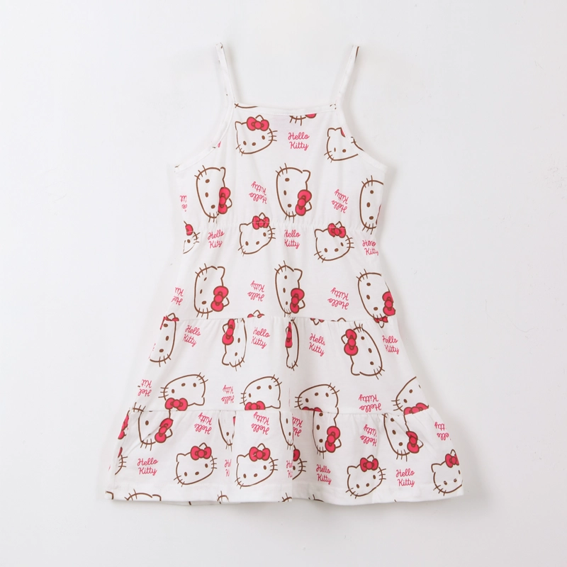 VESTIDO NIÑA FULL PRINT BLANCO HELLO KITTY - 2