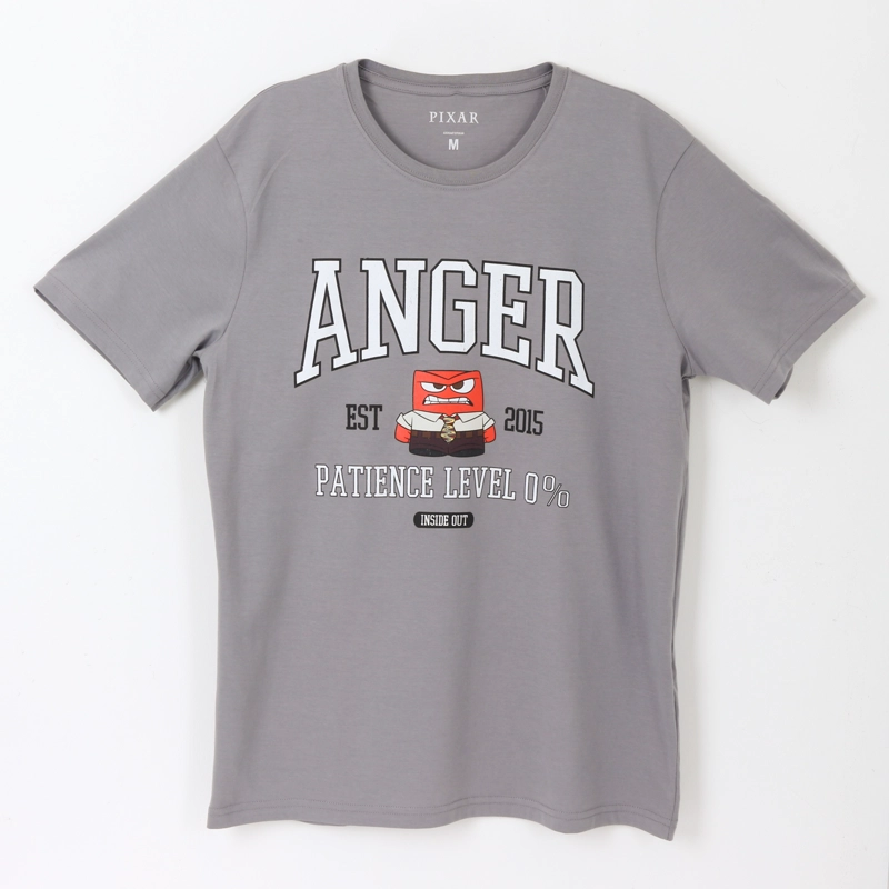 POLERA MANGA CORTA ADULTO GRIS IRA INTENSAMENTE PIXAR DISNEY - 1