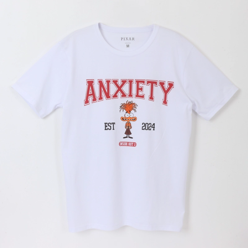 POLERA MANGA CORTA ADULTO ANSIEDAD BLANCO PIXAR DISNEY - 1