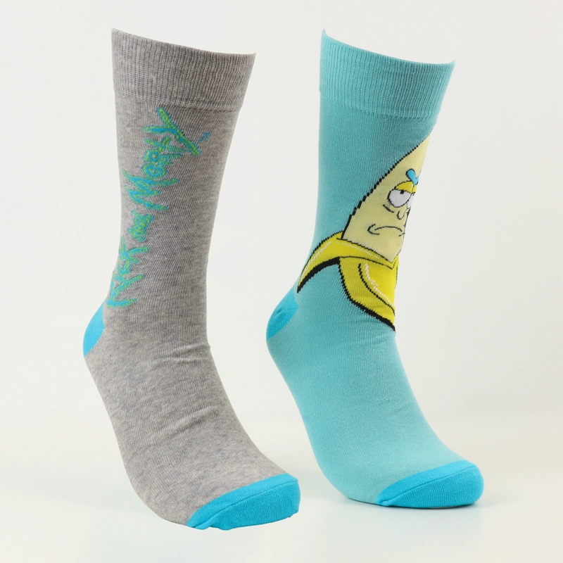 BIPACK CALCETIN HOMBRE CELESTE BANANA RICK AND MORTY - 1