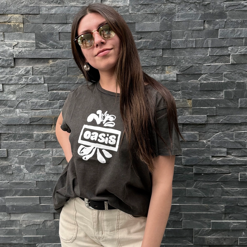 POLERA MANGA CORTA NEGRO MUJER PLAYLIST OASIS - 1