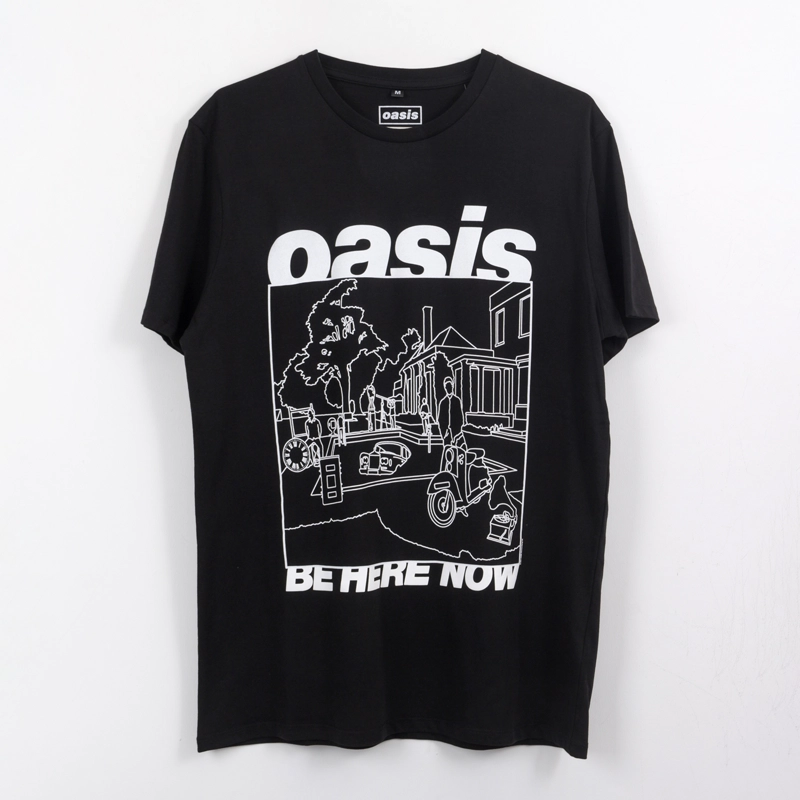 POLERA MANGA CORTA NEGRO HOMBRE BE HERE NOW OASIS - 2