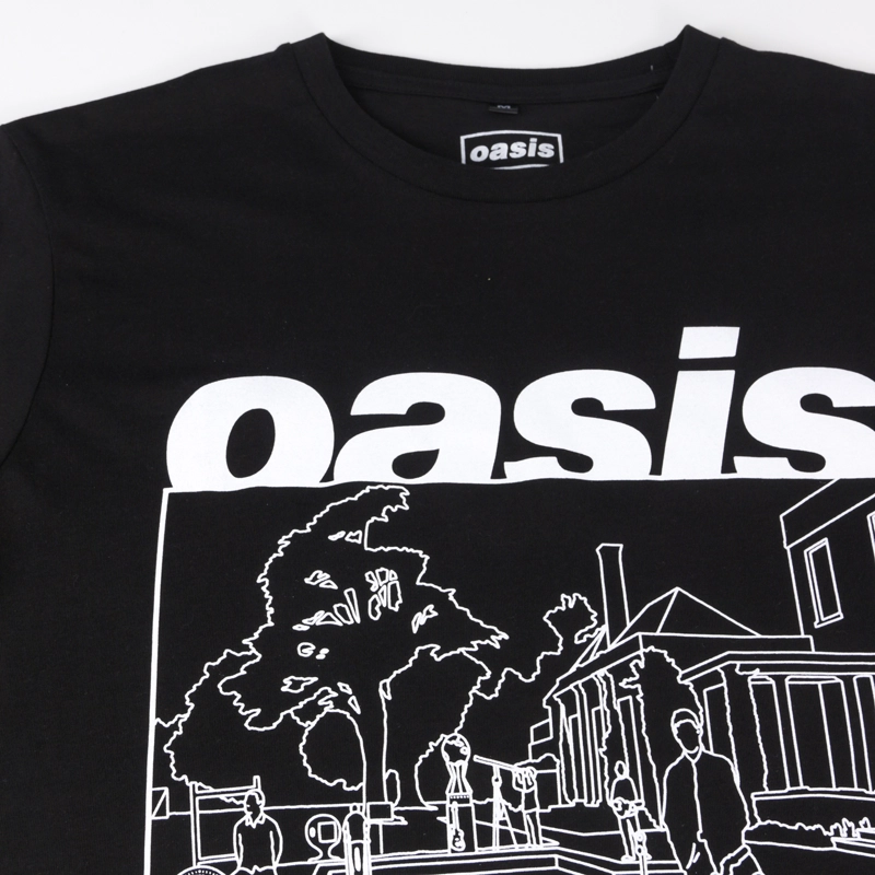 POLERA MANGA CORTA NEGRO HOMBRE BE HERE NOW OASIS - 4
