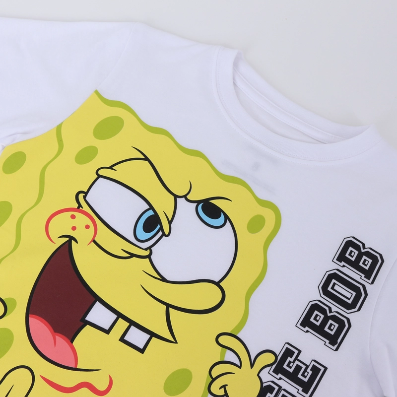 POLERA MANGA CORTA BLANCO NIÑO PERSONAJE BOB ESPONJA - 3