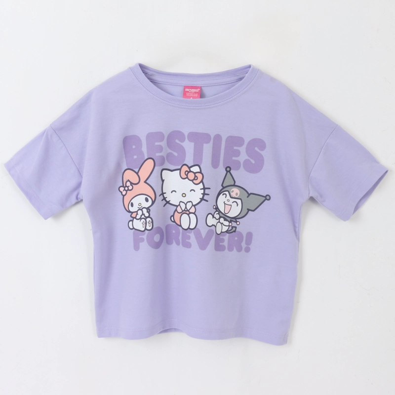POLERA MANGA CORTA NIÑA MORADO FRIENDS FOREVER HELLO KITTY - 1