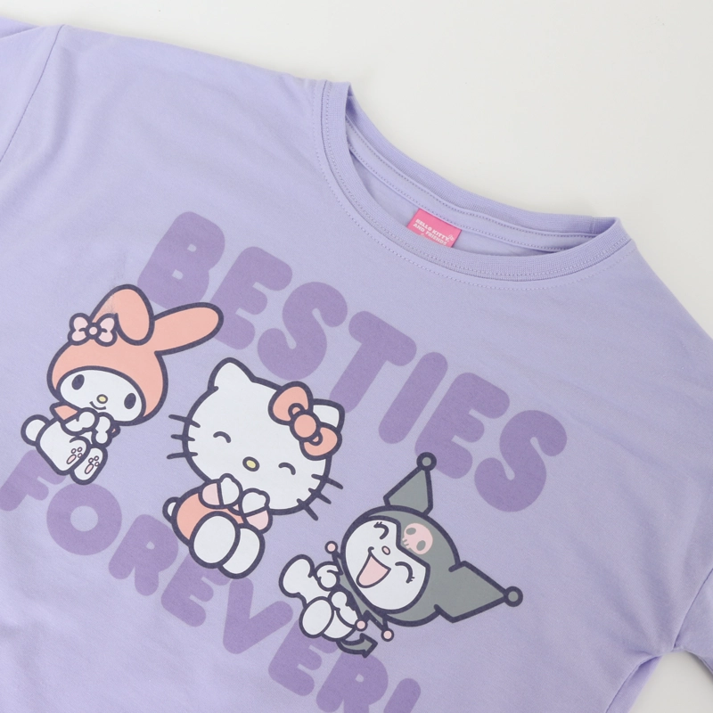 POLERA MANGA CORTA NIÑA MORADO FRIENDS FOREVER HELLO KITTY - 3