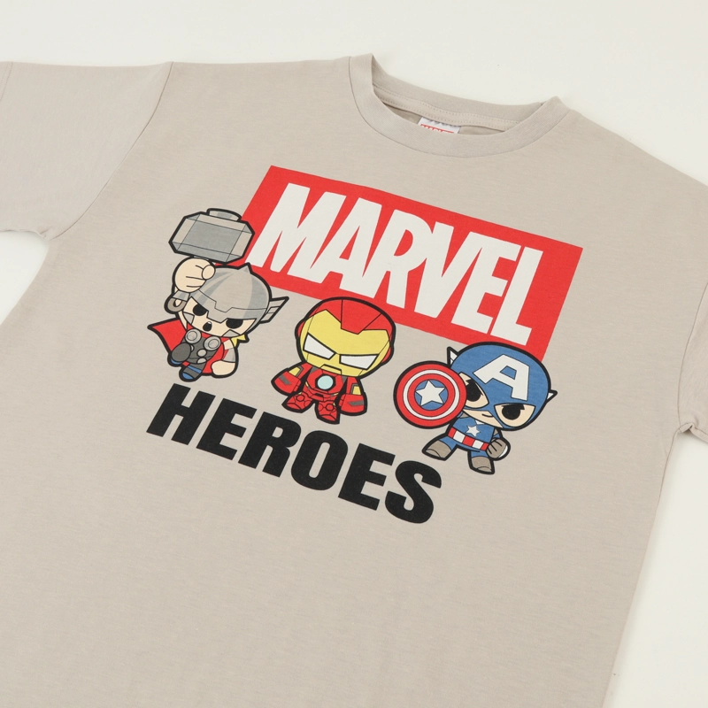 POLERA MANGA CORTA NIÑO BEIGE AVENGERS MARVEL - 3