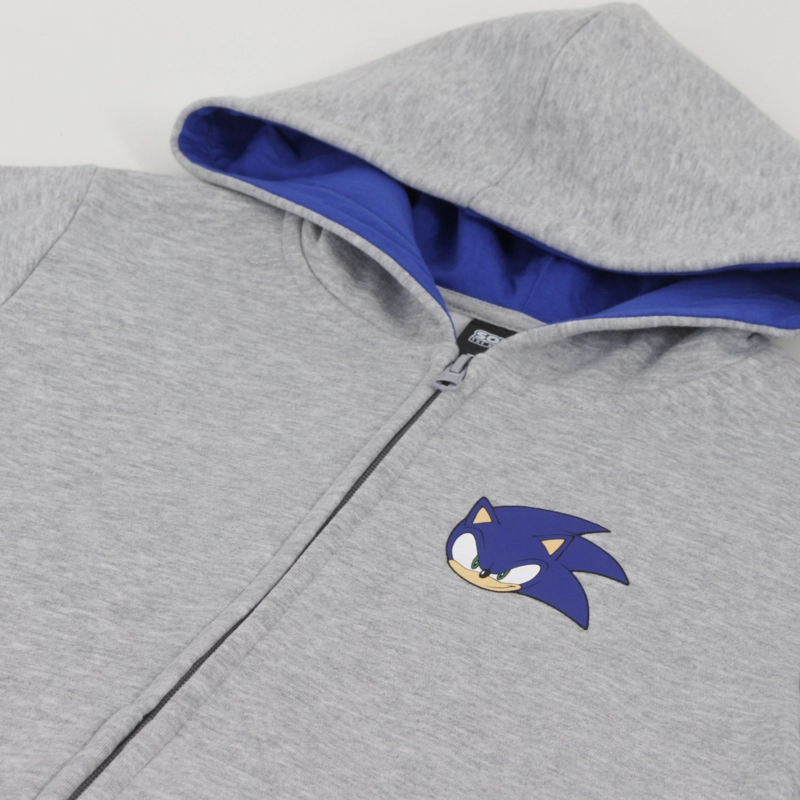 CONJUNTO BUZO NIÑO GRIS BACK PRINT SONIC - 3