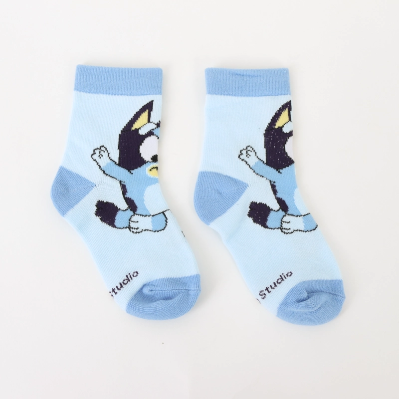 TRIPACK CALCETINES NIÑO CELESTE RAYAS BLUEY - 2