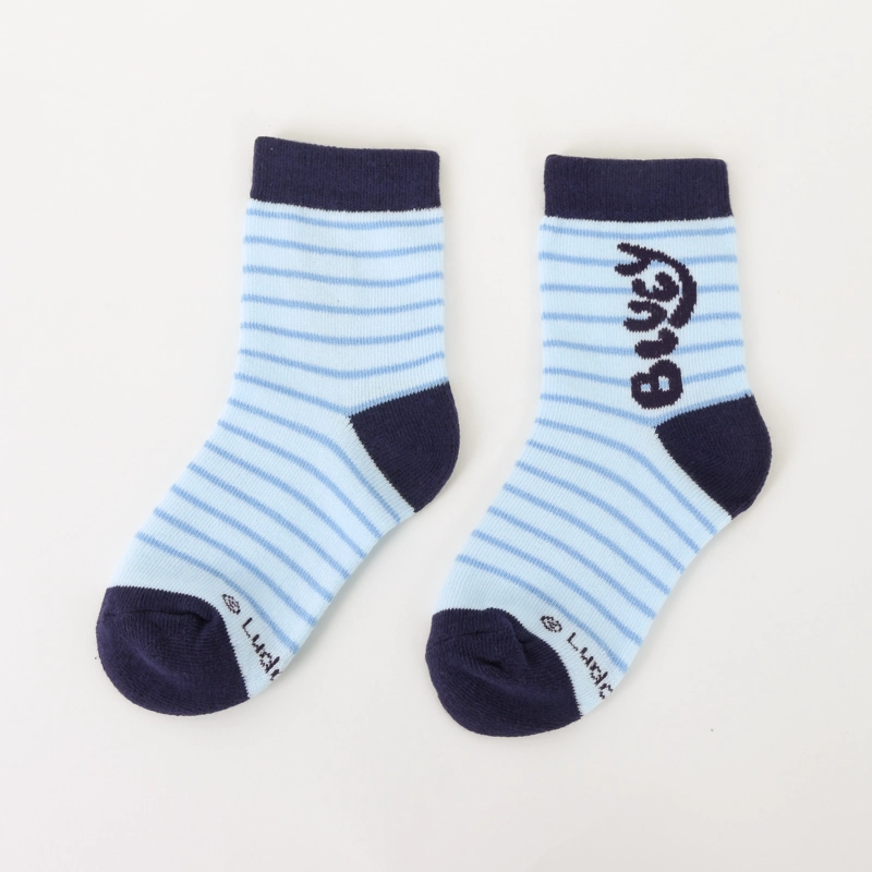TRIPACK CALCETINES NIÑO CELESTE RAYAS BLUEY - 5