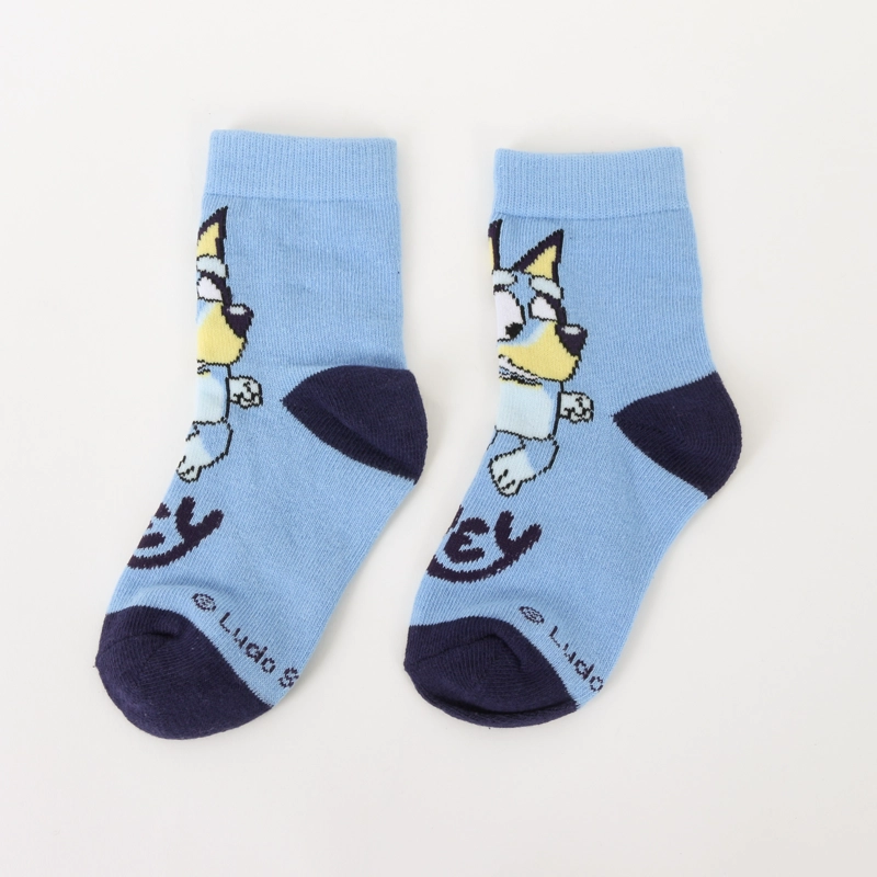 TRIPACK CALCETINES NIÑO CELESTE RAYAS BLUEY - 7