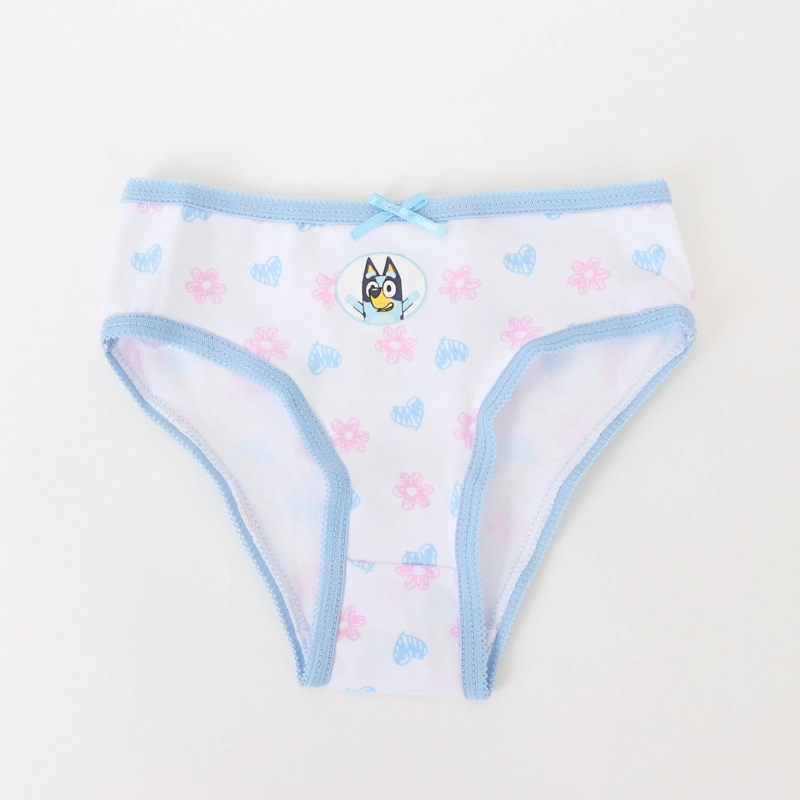 TRIPACK CALZON NIÑA FULL PRINT FLORES BLANCO BLUEY - 4