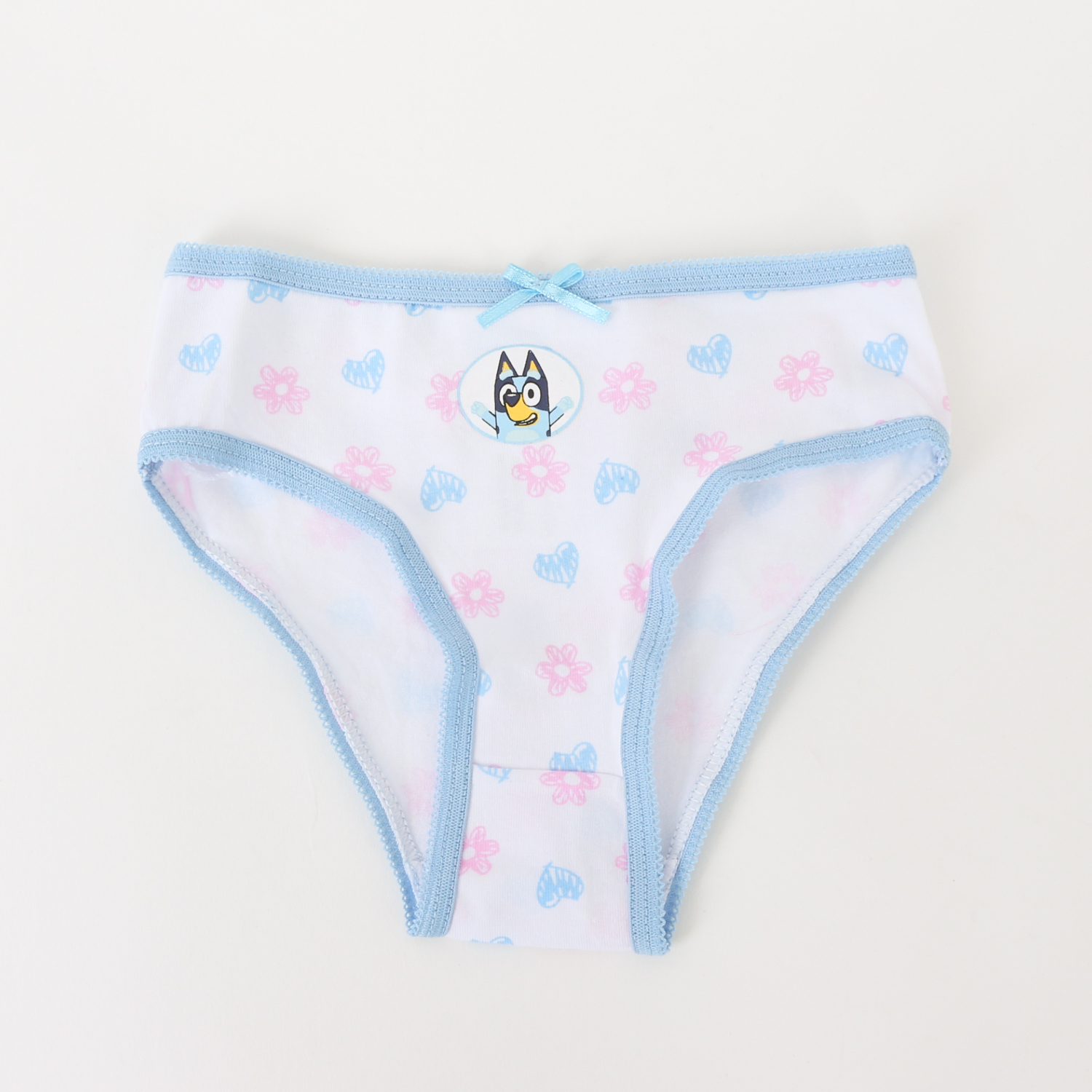 TRIPACK CALZON NIÑA FULL PRINT FLORES BLANCO BLUEY - 4