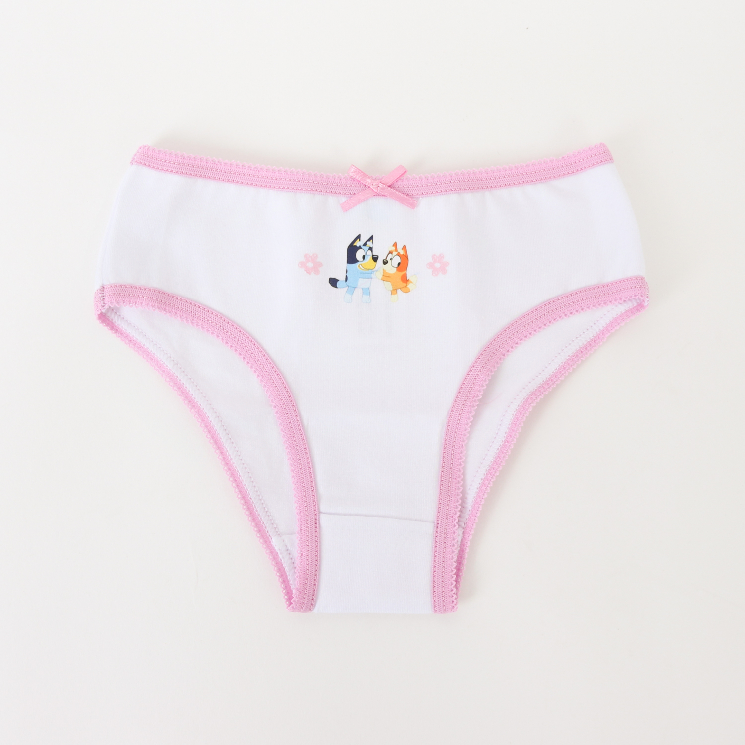 TRIPACK CALZON NIÑA FULL PRINT FLORES BLANCO BLUEY - 6