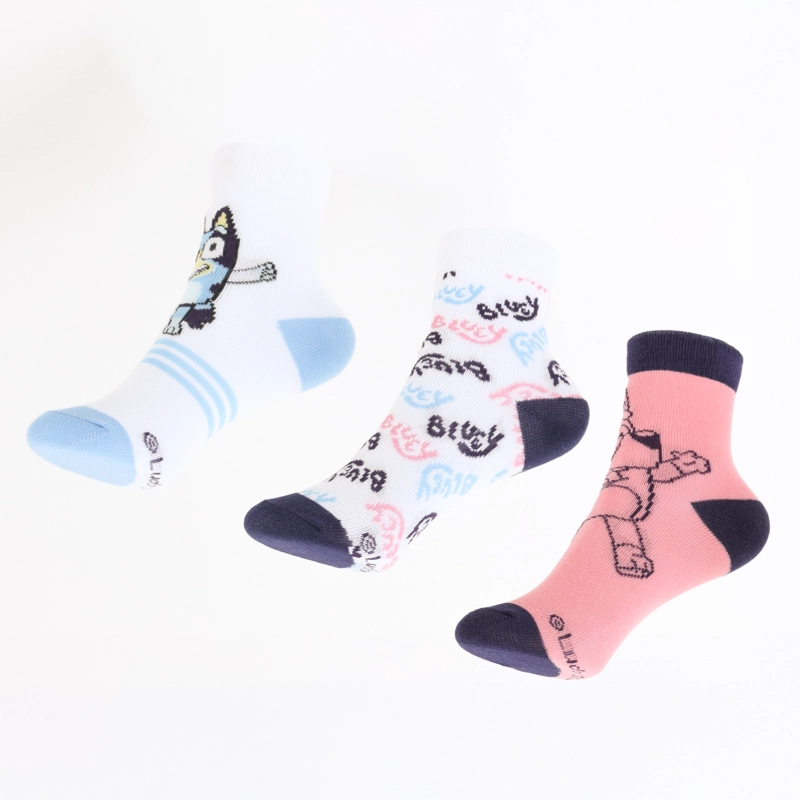 TRIPACK CALCETINES NIÑA FULL PRINT BLANCO BLUEY - 1