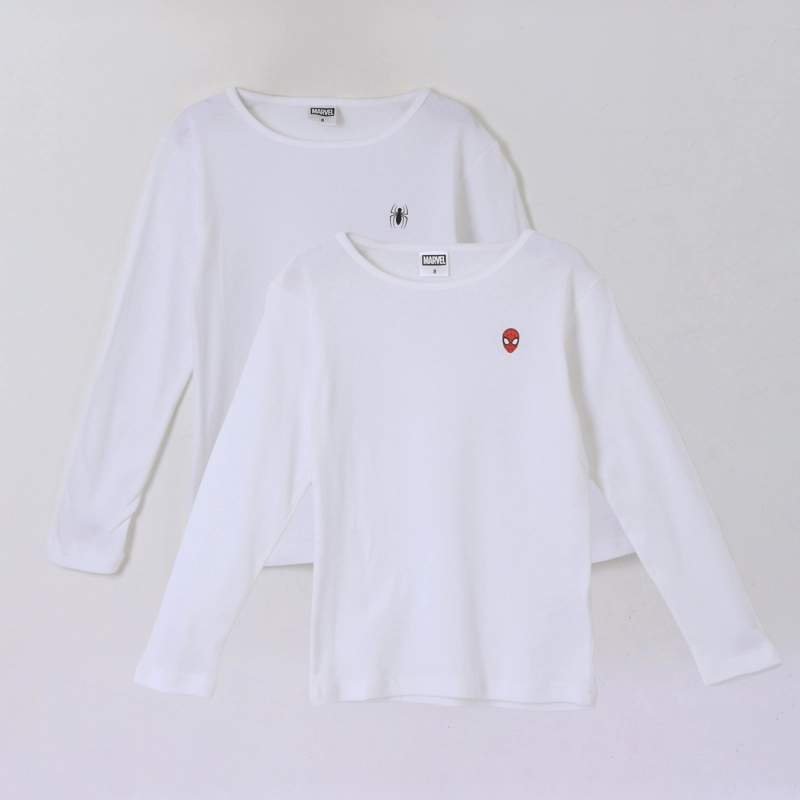 BIPACK CAMISETA NIÑO MANGA LARGA BLANCO MARVEL - 1