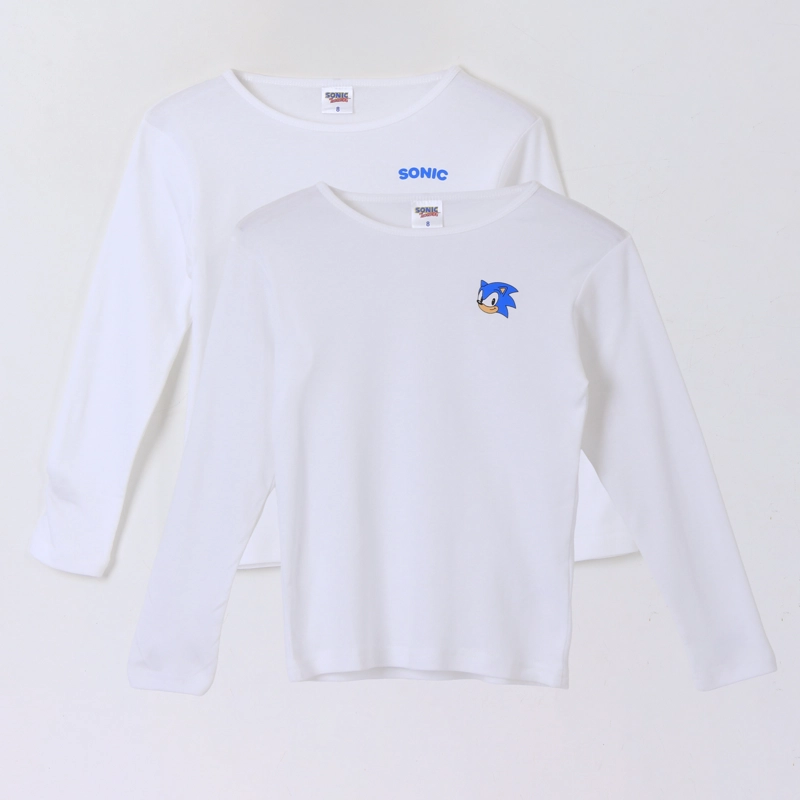 BIPACK CAMISETA NIÑO MANGA LARGA BLANCO SONIC - 1