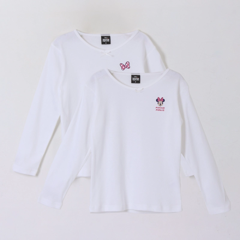 BIPACK CAMISETA NIÑA MANGA LARGA BLANCO MINNIE - 1