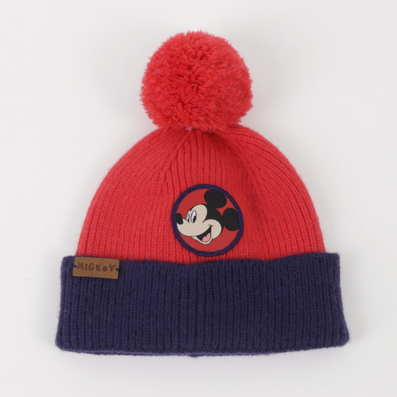 GORRO CON POMPON NIÑO MICKEY MOUSE ROJO DISNEY - 1