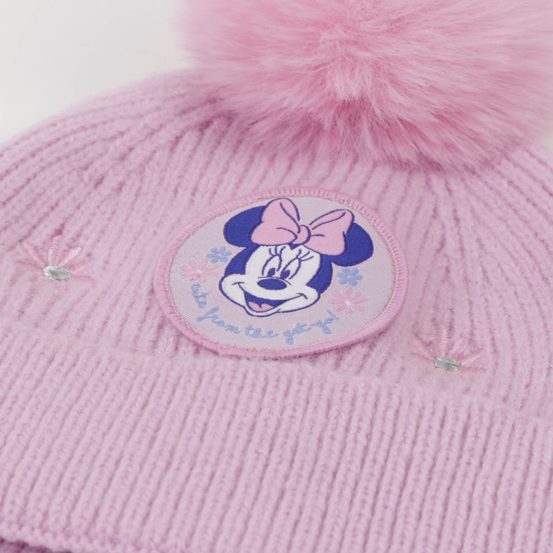 GORRO CON POMPON NIÑA MINNIE ROSADO DISNEY - 3
